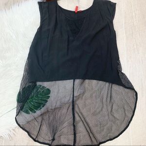 5/48 Tops - 5/48 Black Sleeveless V-neck Sheer Blouse 1894 5/48 Tops - 5/48 Black Sleeveless V-neck Sheer Blouse 1894